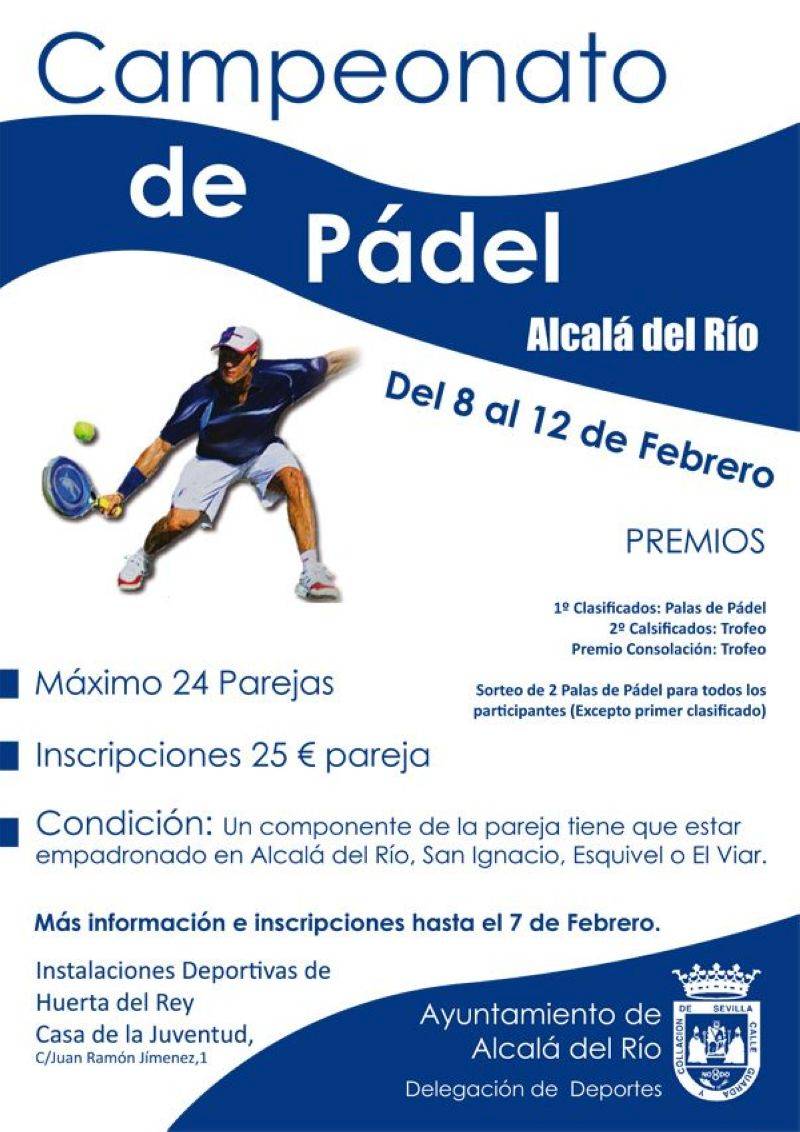 Cartel Campeonato de Padel Alcala del Río