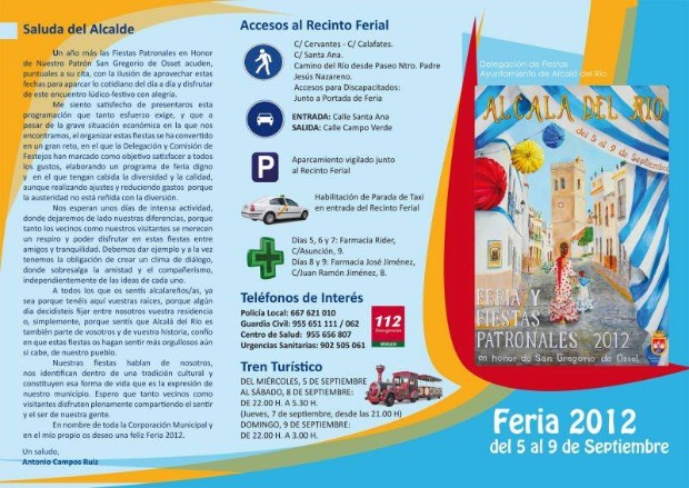 PROGRAMA DE FERIA ALCALA DEL RIO 2012-2