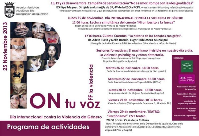 Cartel Programa Campaña 25 Violencia de Género 2013_Ayto Alcalá del Río