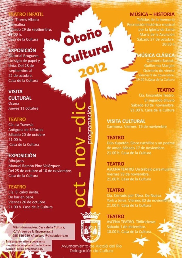 cartel otoño cultural 2012