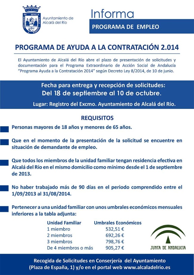 Programa de Ayuda a la Contratación 2014