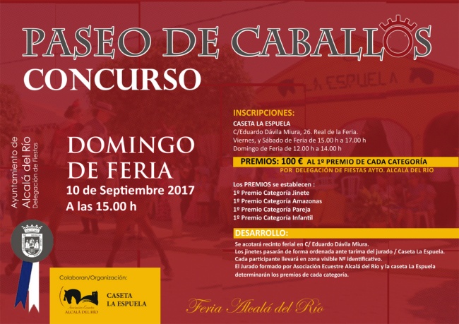 Cartel final Concurso Paseo de Caballos Feria Alcalá del Río