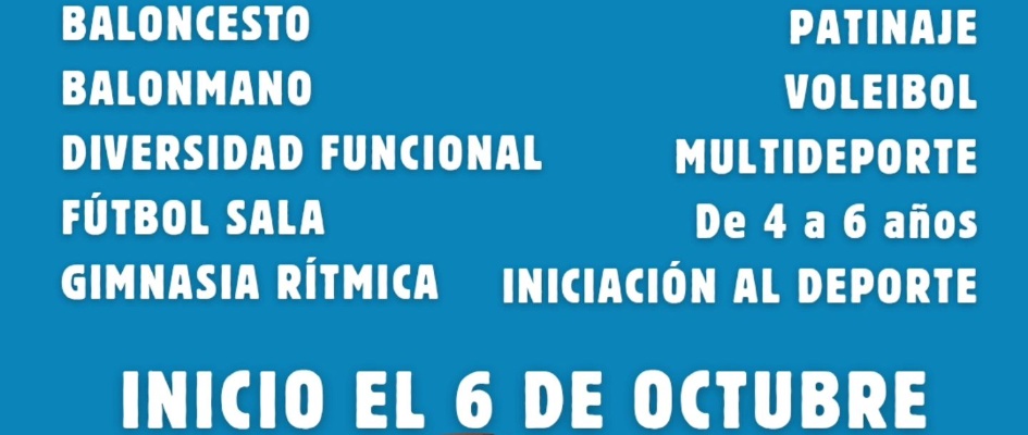 Cartel de las Escuelas de Deportes Municipales